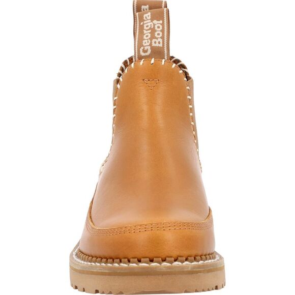 Georgia Boot Womens Floral Chelsea Romeo Brown Boots (NWT) - Picture 2 of 5